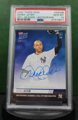 KC- 2020 Topps Now Derek Jeter Off Season Autograph 04/49 - PSA GEM MT 10 - Image 1