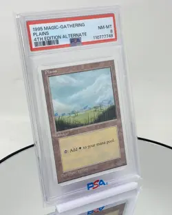 MTG Plains (365) - PSA 8, NM-Mint, English Alternate Fourth Edition - Image 1