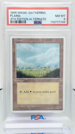 MTG Plains (365) - PSA 8, NM-Mint, English Alternate Fourth Edition - Image 3