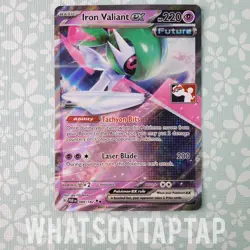 Pokemon Card Iron Valiant Ex 089/182 Ultra Rare Prize Pack Series 5 Stamped LP - Image 1