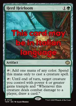 MTG HERD HEIRLOOM FOIL EXC - CIMELIO DELLA MANDRIA 144 - TDM - MAGIC - Image 1
