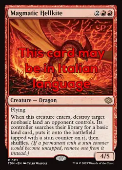 MTG MAGMATIC HELLKITE EXC - NIBBIO INFERNALE MAGMATICO 111 - TDM - MAGIC - Image 1