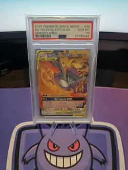 PSA 10 MOLTRES ZAPDOS ARTICUNO GX 44/68 S&M Hidden Fates - Pokemon Card 2019 GM - Image 1