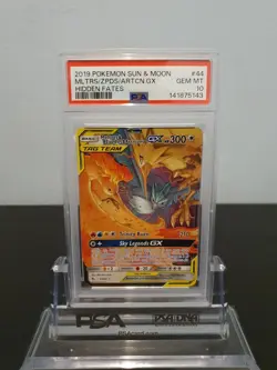 Pokemon Card Moltres & Zapdos & Articuno GX 44/68 Hidden Fates PSA 10 Gem MINT - Image 1