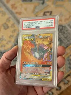 Pokemon TCG Moltres & Zapdos & Articuno GX Hidden Fates Card 44/68 PSA 10 - Image 2