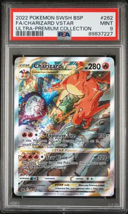 Charizard Vstar 262 Ultra Premium Swsh Black Star Promo Pokemon PSA 9 - Image 1