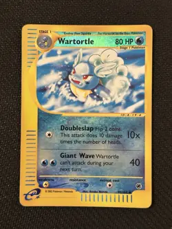 Pokemon TCG Wartortle Expedition Base Set Card 92/165 Reverse Holo - Image 1