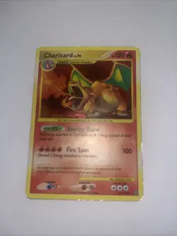 Pokemon TCG Charizard LV.76 Holo Secret Rare Card 103/100 Stormfront MP - Image 1