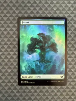 MTG Forest #254/254 Foil Basic Land Theros Beyond Death (THB) - Image 1