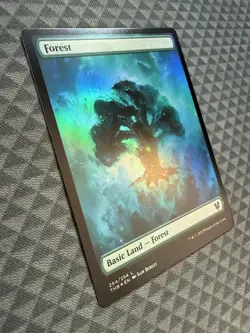 MTG Forest #254/254 Foil Basic Land Theros Beyond Death (THB) - Image 2
