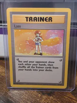 1x Lp Pokemon TCG Trainer Lass Base Set Unlimited Rare Card 75/102 Vintage 1999 - Image 1