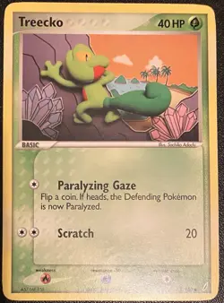 Pokemon TCG Card Treecko 67/100 EX Crystal Guardians Vintage 2006 Non-Holo MP - Image 1