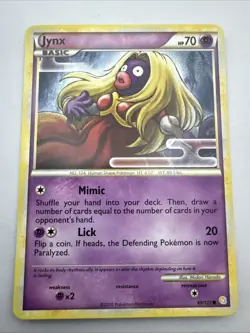 Jynx 69/123 HeartGold SoulSilver Pokemon Card TCG - Image 1
