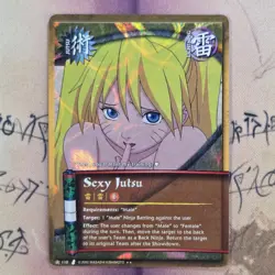 Naruto CCG Sexy Jutsu #110 Rare Wavy Foil NM Vintage Trading Card English - Image 1