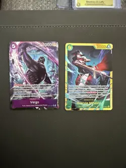 Vergo OP14-061 Alt Art One Piece TCG And Dracula Mihawk Op14. 2 Card Lot - Image 1