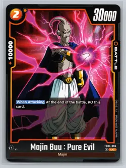 Majin Buu Pure Evil FB04-096 UC Dragon Ball Super Fusion World Battle Card - Image 1