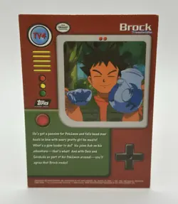 Brock TV4 Topps 1999 Trading Cards Series 1 Black Label Pokemon LP - Image 2