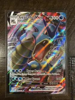 Gyarados VMAX Holofoil 029/203 Ultra Rare SWSH07: Evolving Skies Pokemon Card - Image 1
