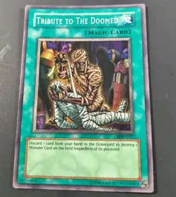 Yu-Gi-Oh! Metal Raiders Tribute To The Doomed Super Rare Spell Card MRD-057 MP - Image 1