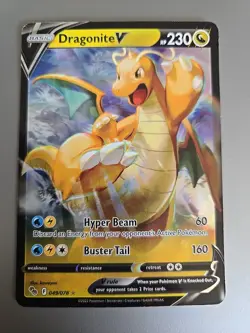 DragoniteV 049/078 LP/ NM POKEMON/Imprint Of Another Card From Printing - Image 1