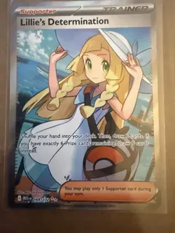 Pokemon Lillie's Determination 169/132 Mega Evolution Ultra Rare Holo Card - Image 1