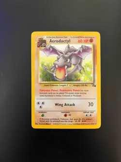 Pokemon TCG Aerodactyl Holo Rare Card Fossil Set 1/62 MP - Image 1