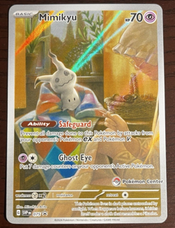 Mimikyu 075 Pokemon Center Exclusive Sv: Scarlet & Violet Promo Card NM - Image 1