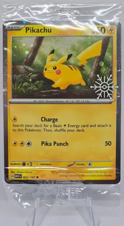 Pikachu 025/165 Holo Common Miscellaneous Cards & Products Pokemon Holo NM - Image 1