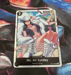 Bandai Ms. All Sunday OP14-084 Alt Art Foil Rare English One Piece Card Game - Image 1