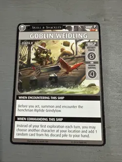 Paizo Pathfinder Card Game Skull & Shackles Promo Card - Goblin Weidling - - Image 1