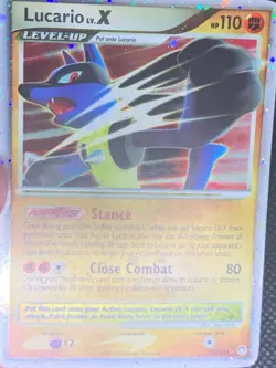Lucario Lv.X 122/123 - Mysterious Treasures Pokemon Card - NM - Image 2