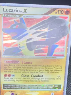 Lucario Lv.X 122/123 - Mysterious Treasures Pokemon Card - NM - Image 3