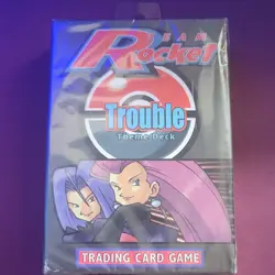 Pokemon TCG Team Rocket Trouble 60-Card Preconstructed Theme Deck English 2000 - Image 1