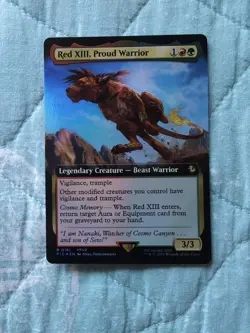 Red XIII, Proud Warrior Extended Art R0181 Foil Final Fantasy MTG TCG - Image 1