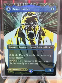 MTG Marvel Super Heroes Bruce Banner The Incredible Hulk M 0390 Foil Borderless - Image 2