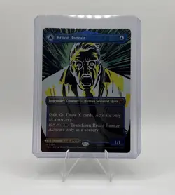 Bruce Banner BORDERLESS FOIL-Near Mint- MTG- Marvel Super Heroes (0390) - Image 3