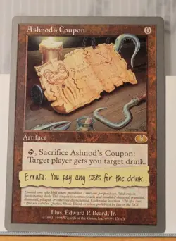 Mtg ASHNOD'S COUPON NM UNGLUED 69/94 -Argo- - Image 1
