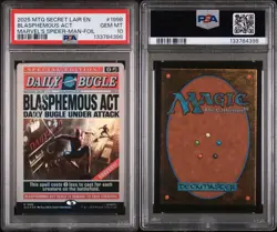 PSA 10 SPIDER-MAN MAGIC THE GATHERING SECRET LAIR DROP #1998 BLASPHEMOUS ACT - Image 3