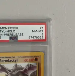 Aerodactyl 1st Edition RARE Prerelease POKEMON Card PSA 8 NM-MT FOSSIL Holo 1/62 - Image 2