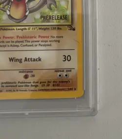 Aerodactyl 1st Edition RARE Prerelease POKEMON Card PSA 8 NM-MT FOSSIL Holo 1/62 - Image 3
