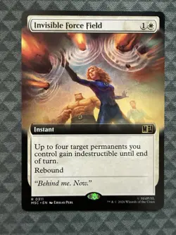 MTG Invisible Force Field #0311 Ext. Art R Commander: Marvel Super Heroes (MSC) - Image 2
