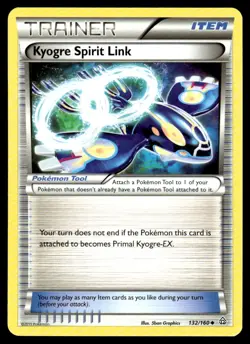 Pokemon TCG Kyogre Spirit Link XY - Primal Clash #132 Null/Uncommon - Image 1