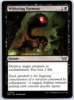 Withering Torment 124 UC Duskmourn: House of Horror Magic: The Gathering NM/M - Image 1