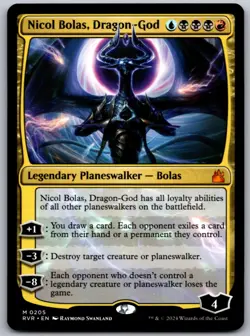 Nicol Bolas, Dragon-God 205 Mythic Ravnica Remastered Magic: The Gathering NM - Image 1