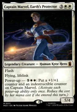MTG Marvel Super Heroes #11 Captain Marvel, Earth's Protector - NM+ - Image 1