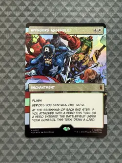 MTG Avengers Assemble! #0297 Foil Borderless Mythic Marvel Super Heroes (MSH) - Image 1