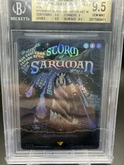 MTG Storm of Saruman - Foil - Borderless Poster Lord of the Rings BGS 9.5 GM - Image 2
