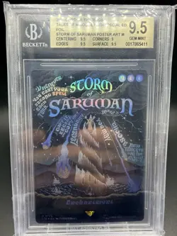 MTG Storm of Saruman - Foil - Borderless Poster Lord of the Rings BGS 9.5 GM - Image 5
