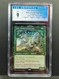MTG: Kaldheim - Toski, Bearer of Secrets Showcase Rare #319 CGC Graded Mint 9 - Image 1
