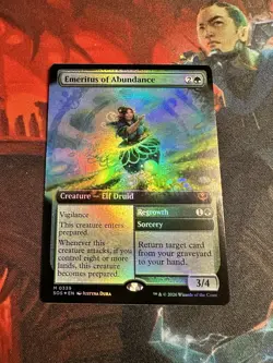 Emeritus of Abundance 0339 Extended Art FOIL MTG Secrets of Strixhaven - Image 1